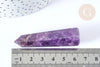 Pointe améthyste naturelle grande non percée 59-61mm, pierre naturelle polie, création bijoux améthyste lithothérapie, l'unité G7840-Gingerlily Perles