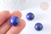 Natural lapis lazuli ball bead 16mm, rolled natural lapis, lithotherapy session, X1 G7896