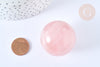 Natural rose quartz ball bead 16mm, rolled rose quartz, lithotherapy session, X1, G7837