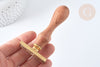 Sceau laiton massif Tarot cire à cacheter manche bois 9cm, création de sceaux personnalisés pour invitation de mariage, l'unité G7747-Gingerlily Perles