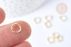 Anneaux ouverts torsadés ronds acier 304 inoxydable doré 8mm ,anneaux acier inoxydable sans nickel , lot de 10 G7757-Gingerlily Perles