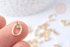 Pendentif lettre initiale laiton doré zircon blanc 11mm, pendentif doré sans nickel, pendentif lettre, initiale lettre, l'unité G7946-Gingerlily Perles