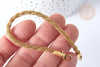 Bracelet Chaines torsadées acier 304 inoxydable doré 17,8cm, bracelet femme, l'unité G7791-Gingerlily Perles