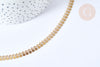 Bracelet Pastilles rondes acier 304 inoxydable 18cm, création bijoux ,bracelet acier doré inoxydable, sans nickel, l'unité G7909-Gingerlily Perles