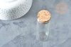 flacon Eprouvette en verre borosilicate bouchon en liège, flacon décoration mariage fête,10mm,l'unité - G7432-Gingerlily Perles