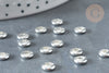 Perles intercalaires rondelles laiton argenté 6X2mm, perles rondelles argentées, séparateur laiton, lot de 50 G7910-Gingerlily Perles