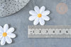 Ecusson brodé Marguerite thermocollant blanche 33mm, customisation vêtements, broderie fleur, lot de 2 G7787-Gingerlily Perles