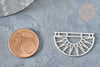 Colgante de sol semicírculo de acero inoxidable plateado de 17,5 mm, creación de joyas de acero inoxidable platino, unidad G7666