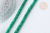Perle Rondelle jade teinté facettée vert foncé 6x4mm, création bijoux pierre, le fil de 39cm G7887-Gingerlily Perles