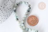 Perles Rondes Jaspe sésame kiwi naturelle blanche 6~6,5mm, pierre naturelle, le fil de 60 perles G7878