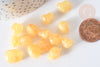 Piedra de imitación de cuentas acrílicas de pepita amarilla clara de 10 a 18 mm, creación de joyería de plástico, lote de 20 gramos G7960