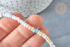 Perles porcelaine abacus multicolore pastel 4x3mm, création bijoux céramique, le fil de 38cm G7806-Gingerlily Perles