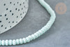 Perles porcelaine abacus vert pâle 4x3mm, création bijoux céramique, le fil de 38cm G7810-Gingerlily Perles