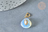 Pendentif goutte amulette opalite acier inoxydable doré 21mm, pendentif pierre naturelle, l'unité G7643-Gingerlily Perles