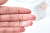 Chaine perle plexiglas facettée rose clair laiton doré 7x3mm, création de bijoux coloré DIY, le mètre G7819-Gingerlily Perles