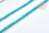 Natural turquoise howlite spinning top bead 1mm, natural stone jewelry, natural turquoise, stone bead, 30cm thread-G7263