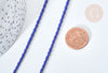 Natural howlite rice grain bead tinted royal blue, natural stone jewelry, natural howlite, stone bead, 50cm thread - G7260