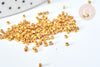 Matte dark gold tube beads Delica miyuki style, Matte gold Japanese seed bead, weaving beadwork, 8g bag, X1 G7759