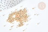 Matte metallic light gold tube beads, Delica miyuki style, Matte gold Japanese seed bead, weaving beadwork, 8g bag, X1 G7777