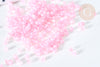Transparent pink glass tube beads Delica miyuki style, Japanese seed bead, weaving beadwork, 8g bag, X1 G7768