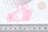 Transparent pink glass tube beads Delica miyuki style, Japanese seed bead, weaving beadwork, 8g bag, X1 G7768