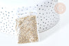 Perles tube or clair mat façon Delica miyuki, Perle rocaille japonaise or mat, perlage tissage, Sachet 8g, X1 G7762
