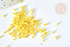 Bright yellow Delica miyuki style glass tube beads, Japanese seed bead, weaving beadwork, 8g bag, X1 G7764