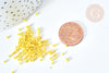 Cuentas de tubo de vidrio estilo Delica miyuki de color amarillo brillante, cuentas de semillas japonesas, cuentas de tejido, bolsa de 8 g, X1 G7764