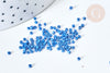Perles tube verre bleu foncé métallisé mat façon Delica miyuki, Perle rocaille japonaise mat, perlage tissage, Sachet 8g, X1G7774