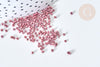 Matte dark pink metallic glass tube beads Delica miyuki style, Matte Japanese seed bead, weaving beading, 8g bag, X1 G7770