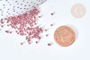 Cuentas de tubo de vidrio metálico rosa oscuro mate estilo Delica miyuki, cuentas de semillas japonesas mate, cuentas tejidas, bolsa de 8 g, X1 G7770