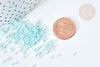 UNFOUND-Light turquoise glass tube beads Delica miyuki style, Japanese seed bead, weaving beadwork, 8g bag, X1 G7781