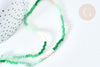 Perles abacus verre vert camaïeu 3x2.5mm, création bijoux perles cristal, le fil de 42.5cm G7830-Gingerlily Perles