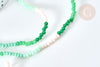 Perles abacus verre vert camaïeu 3x2.5mm, création bijoux perles cristal, le fil de 42.5cm G7830-Gingerlily Perles