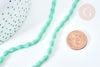 Perles Losange verre opaque facettée vert foncé 8X4mm, perle verre verte, cristal, le fil de 58cm G7870-Gingerlily Perles