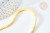 Perles porcelaine abacus jaune pastel 4x3mm, création bijoux céramique, le fil de 38cm G7809-Gingerlily Perles