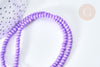 Perles porcelaine abacus violet pastel 4x3mm, création bijoux céramique, le fil de 38cm G7807-Gingerlily Perles