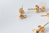 clous puces oreille boule acier doré IP inoxydable 14k anneau et fermoir,boucles d'oreille percée,4mm, les 10- G7697-Gingerlily Perles