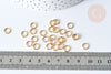 Anneaux ronds acier 304 inoxydable doré dorure ionisée 7mm 18 gauge, anneaux ouverts sans nickel, 50 anneaux, G7706