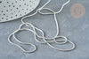 Cadena de serpiente de latón platino fino 1 mm, creación de joyería de cadena de plata, mayorista de cadenas, creación de joyas, por metro-G1420