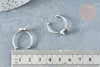 Anillo ajustable para cabujón 6mm plata acero inoxidable 18mm, un anillo personalizable que soporta la creación de joyas, unidad G8149