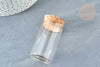 Borosilicate glass test bottle with cork stopper 50mm, Wedding decoration idea, X1 G8156