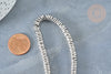 Perle ondulée hématite synthétique non aimantée argentée 6~6,5mm, pierre,X1le fil de 40cm G8324