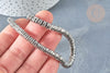 Perle ondulée hématite synthétique non aimantée argentée 6~6,5mm, pierre,X1le fil de 40cm G8324