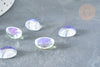 AB 14mm clear oval glass cabochon, oval cabochon, glass cabochon, X1 G8334 