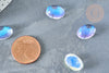 AB 14mm clear oval glass cabochon, oval cabochon, glass cabochon, X1 G8334 