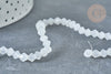 Opalescent white crystal abacus beads 4mm, faceted glass crystal bead, 35cm wire, G8541 