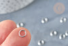 Round silver stainless steel rings 6mm, steel supplies, open rings, nickel free, X5gr G8152