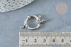 304 platinum steel marine buoy clasp 18mm, quality clasp, silver steel jewelry manufacturing, unit, G8160
