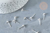 Stud ear studs ball steel 304 silver stainless ring, earrings, pierced ear, X10 G8226